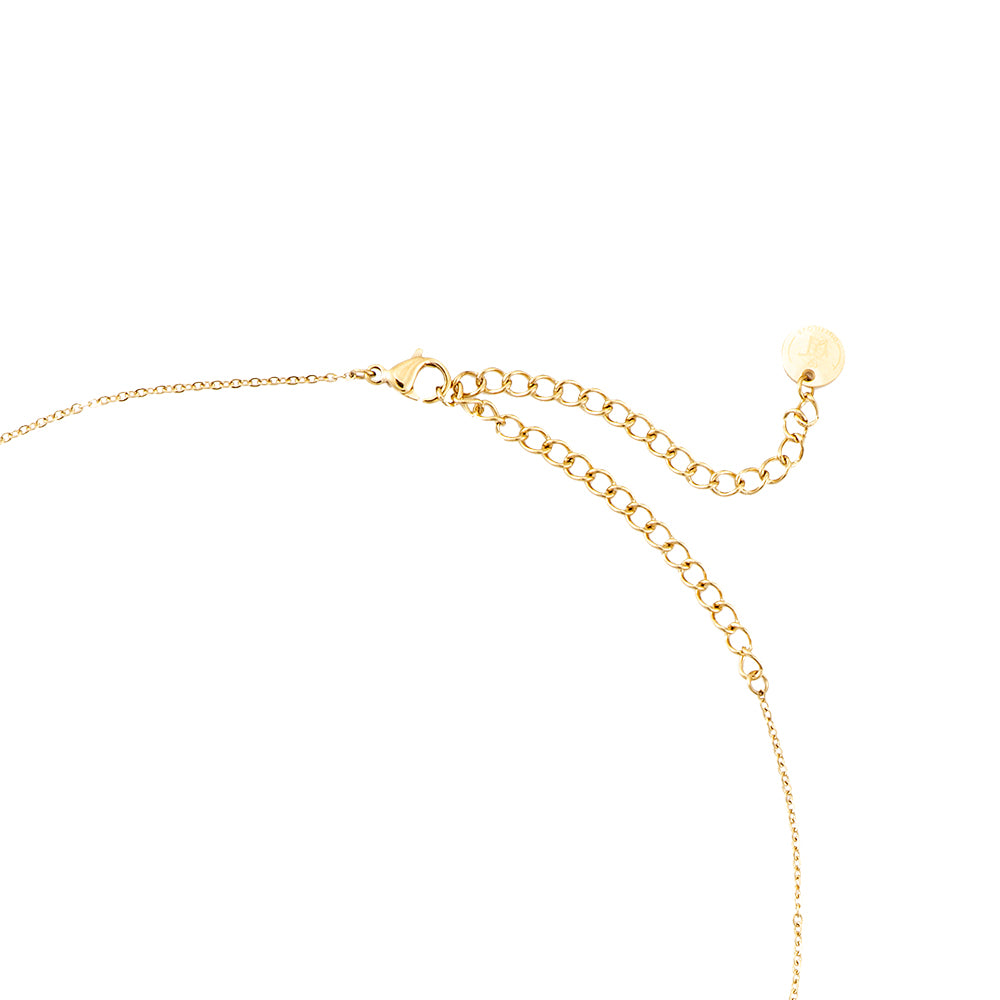 Big Cube Rostfritt stål Halsband Color Edition Vit