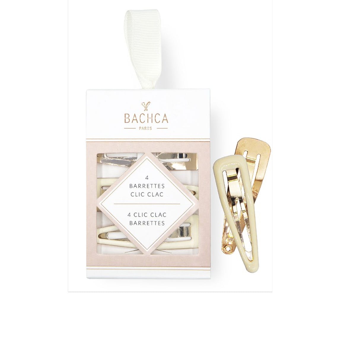 Hair Clic Clacs Golden & Ivory X 4