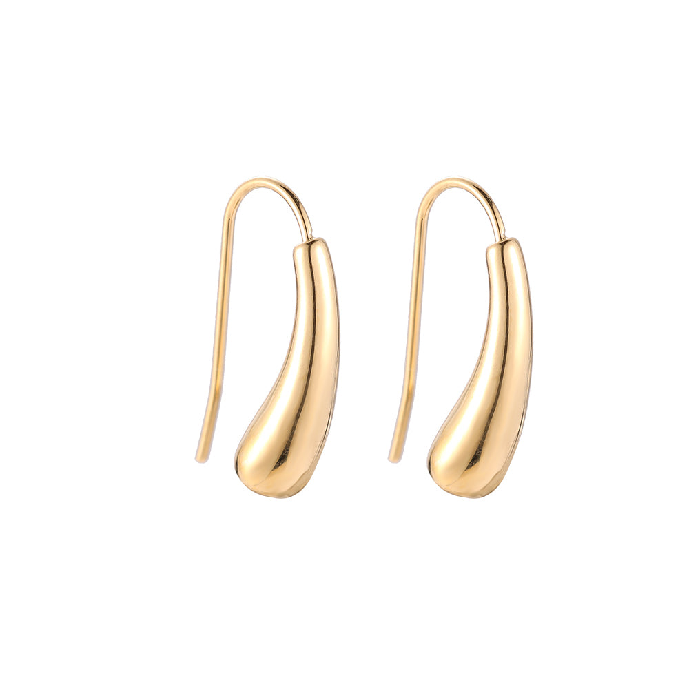 Small Rupert Drops Stainless Steel Earrings Gold