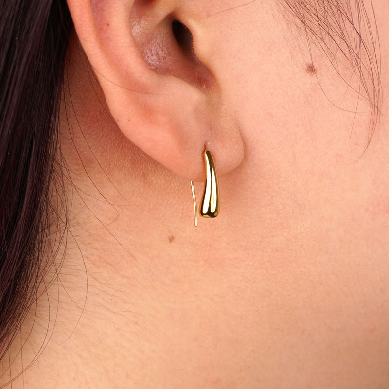 Small Rupert Drops Stainless Steel Earrings Gold