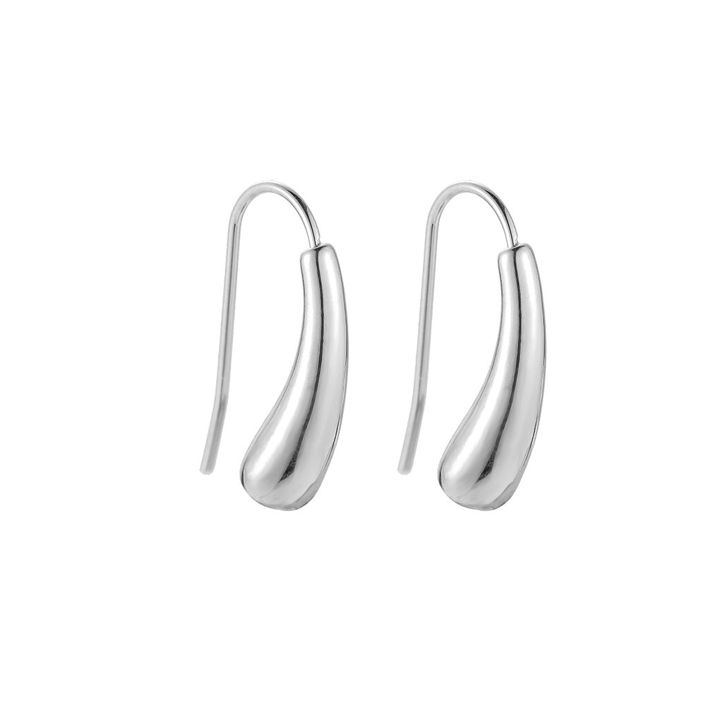 Small Rupert Drops Stainless Steel Earrings Silver