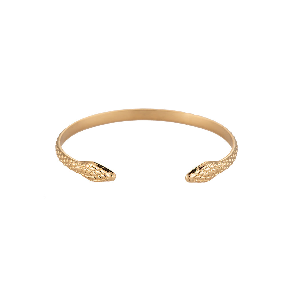 Whirling Snake Stainless Steel Bracelet Gold