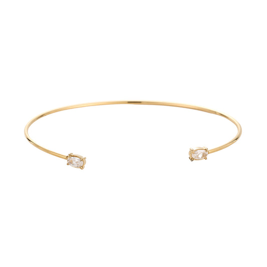 Egg Traction Diamond Rostfritt stål Armband Guld