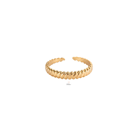 Piper Stainless Steel Ring Gold