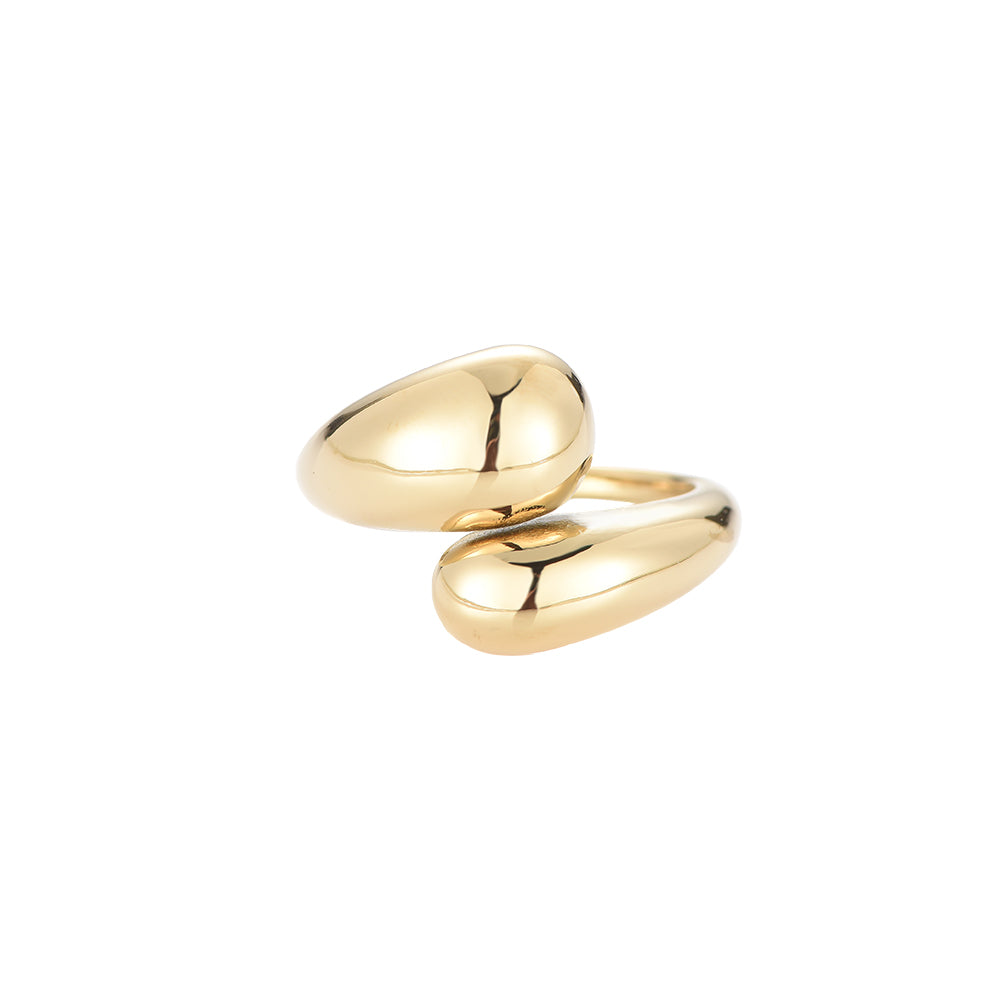 Reaching Out  2.0 Stainless Steel Ring Gold