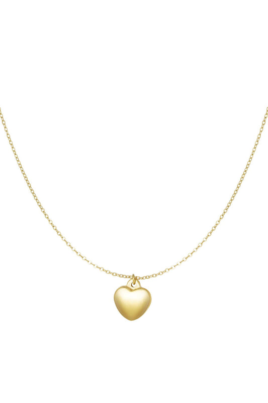 Necklace with heart Gold Stainless Steel