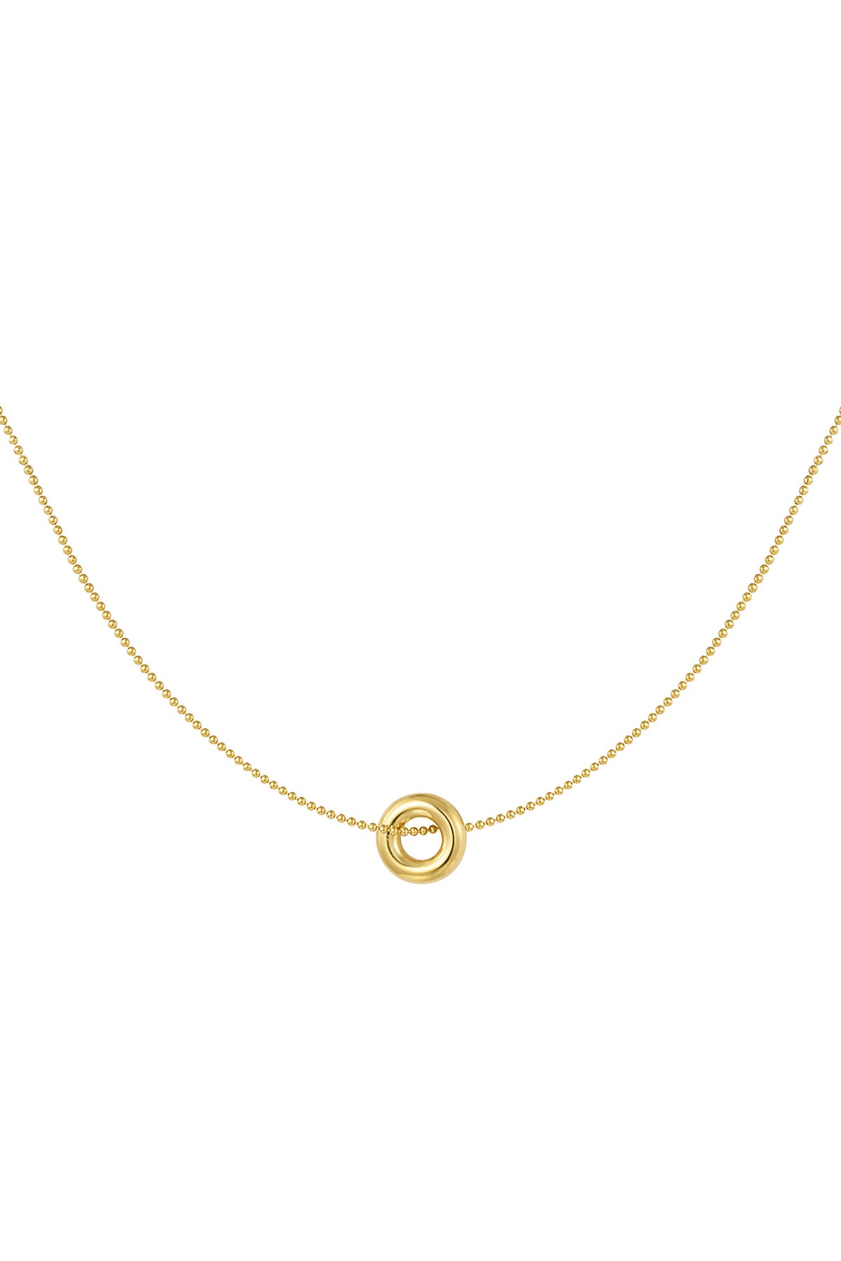 Necklace donut charm - Gold