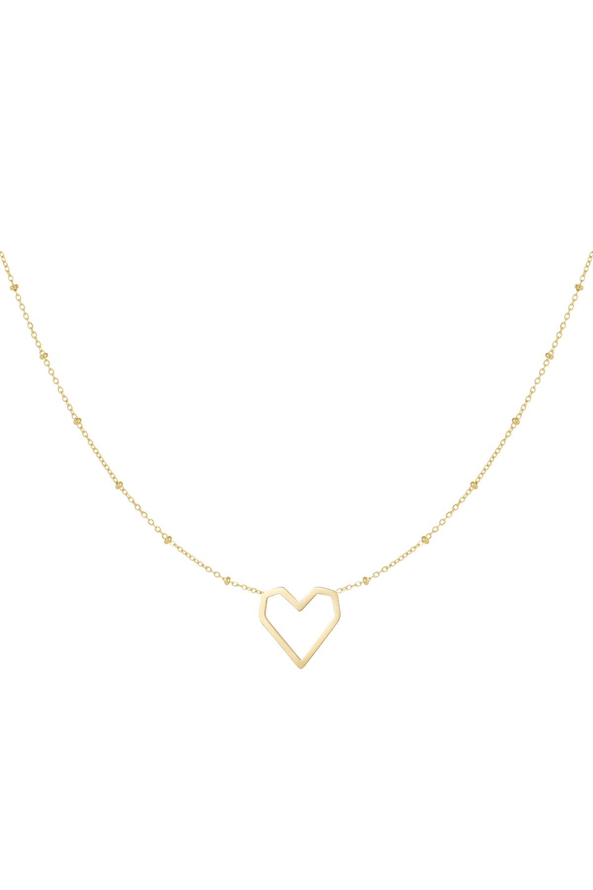 Necklace heart with dots - Gold