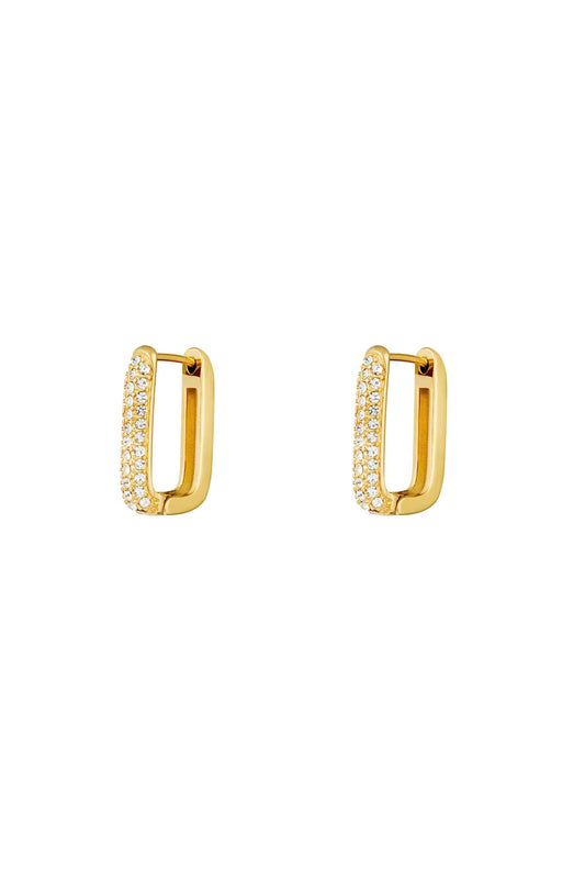 Earrings Shimmer Spark Gold Stainless Steel