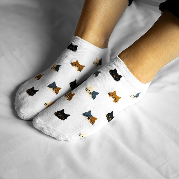 Ankle Socks With Cute Cats