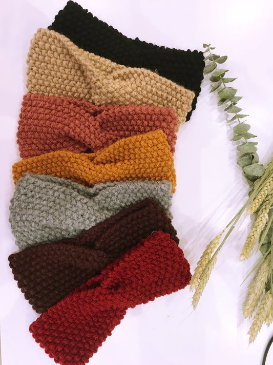 Set of 5 Handmade Knitted Headbands